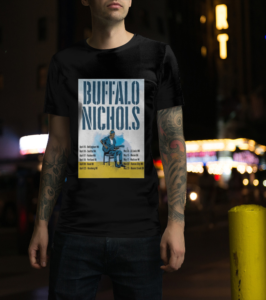 Buffalo Nichols 2026 Summer Tour Bellingham WA To Beaver Creek CO T-Shirt