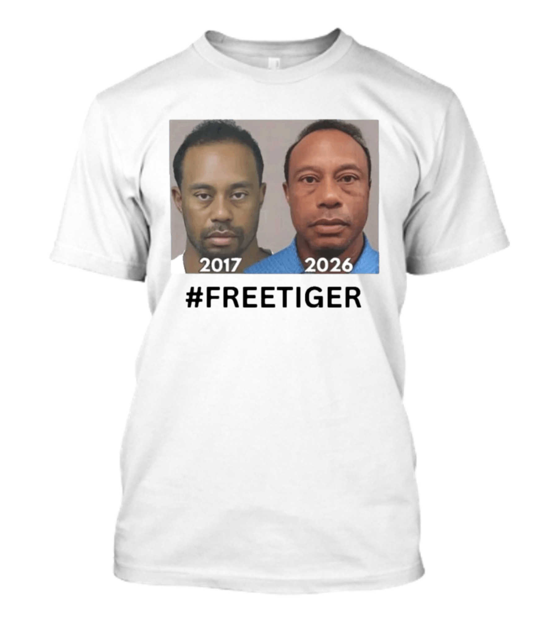 Tiger Woods 2017 2026 Shot Comparison #FREETIGER T-Shirt