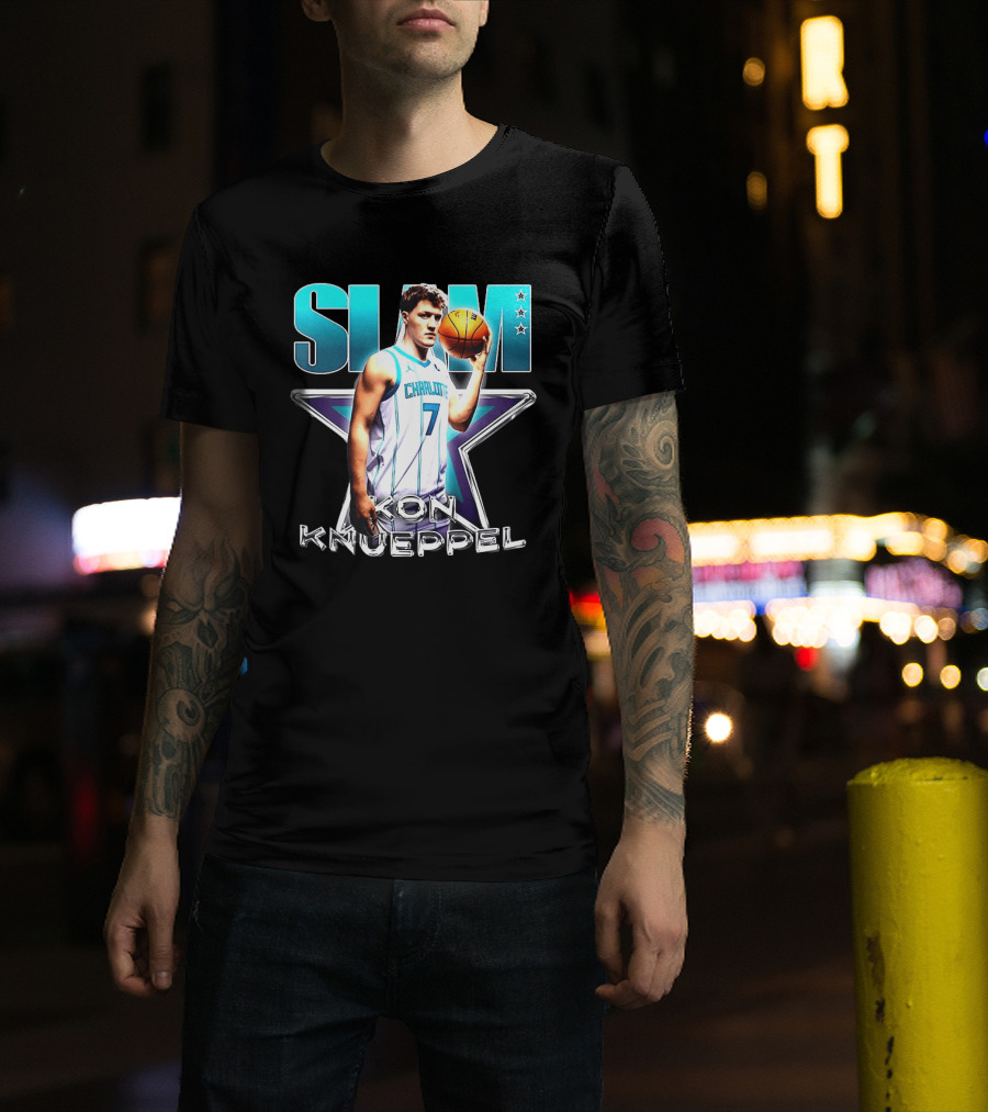 Kon Knueppel Charlotte Hornets Basketball Slam T-Shirt