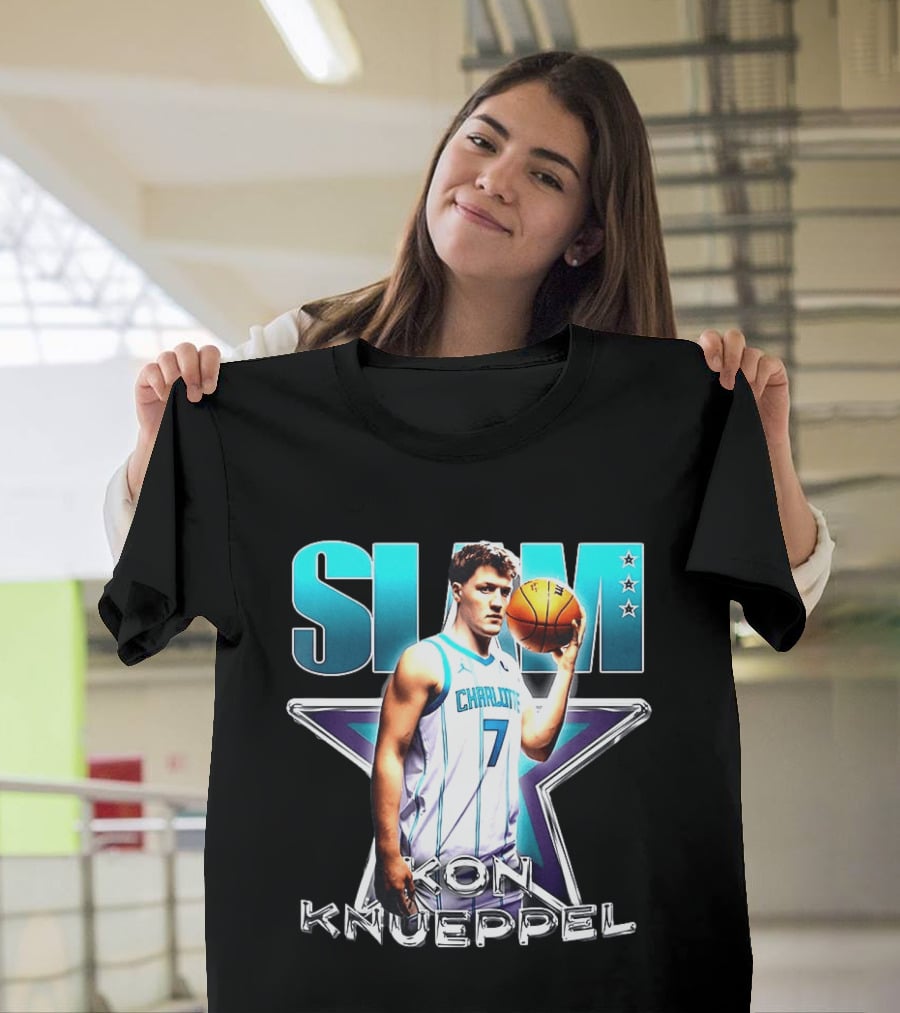 Kon Knueppel Charlotte Hornets Basketball Slam T-Shirt