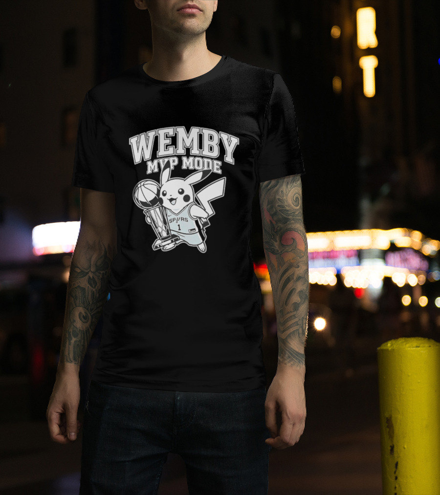 Wemby MVP Mode Pikachu Spurs NBA Victor Wembanyama T-Shirt