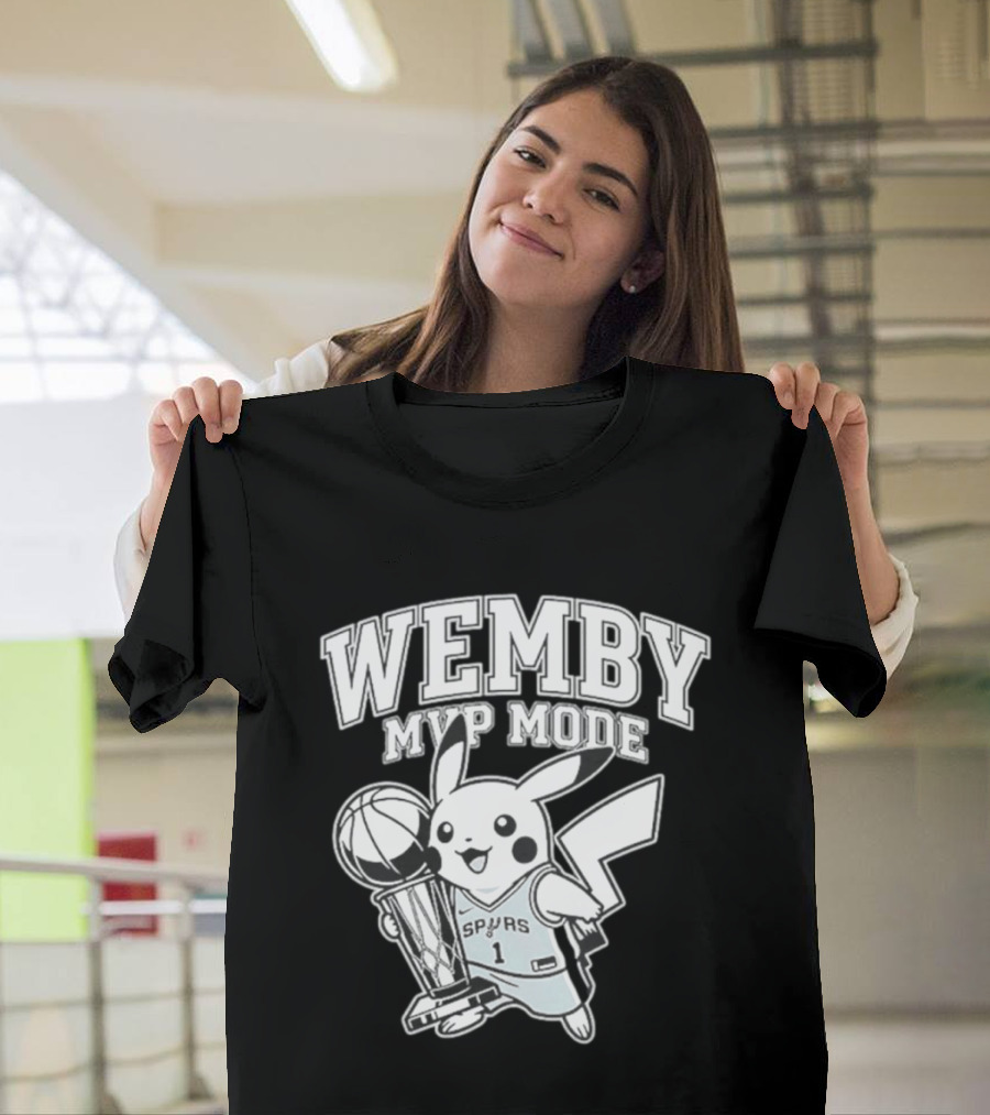 Wemby MVP Mode Pikachu Spurs NBA Victor Wembanyama T-Shirt