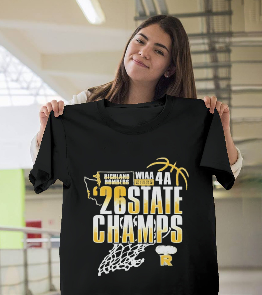 Richland Bomber Basketball 2026 WIAA 4A State Champs T-Shirt