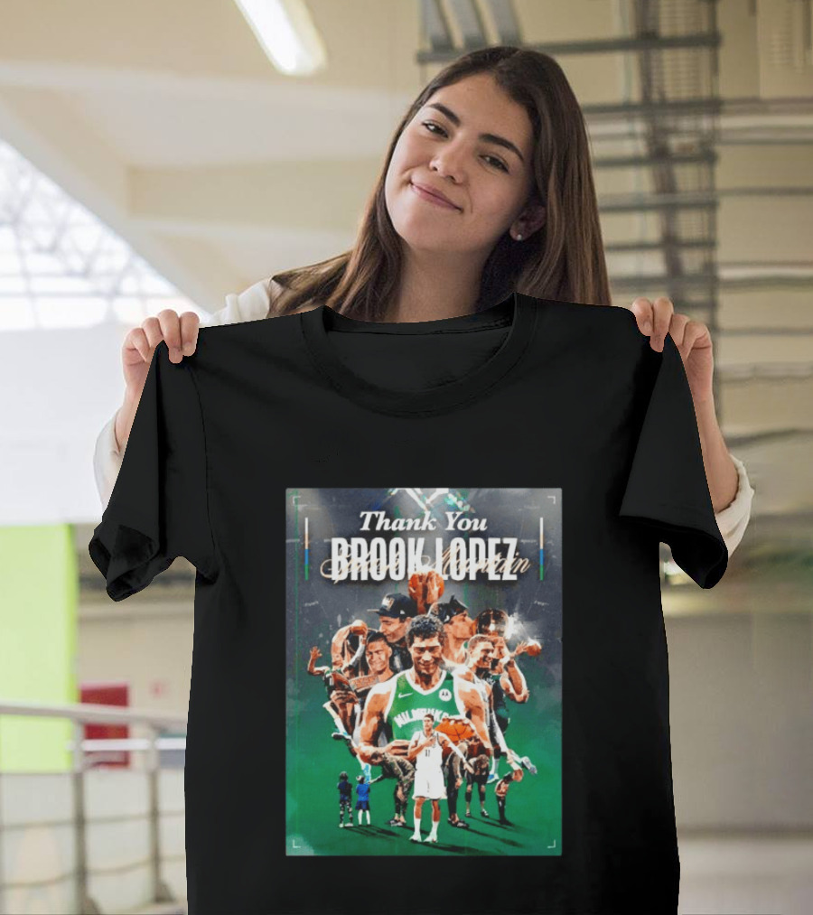 Thank You Brook Lopez Milwaukee Bucks Splash Mountain T-Shirt
