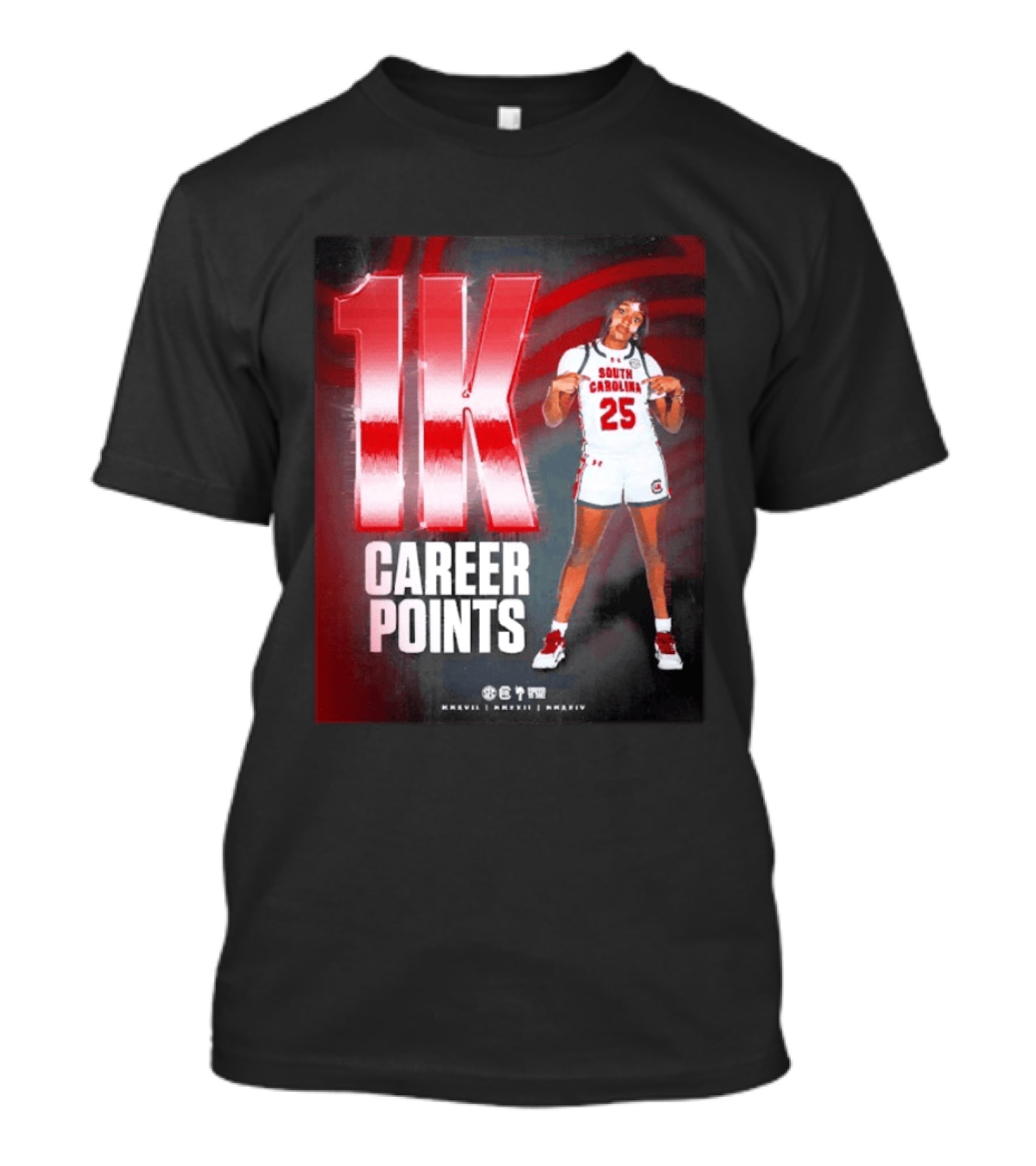 South Carolina Gamecocks Raven Johnson 1K Career Points T-Shirt