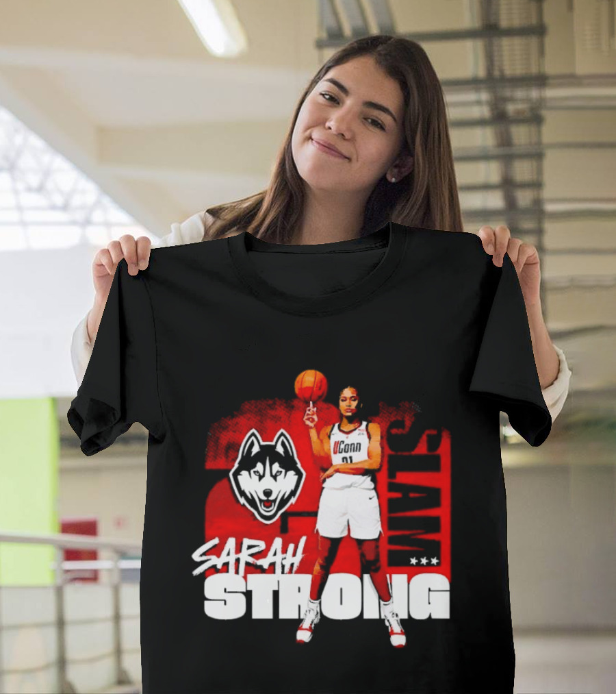UConn Huskies SLAM Sarah Strong No 21 Women's Basketball T-Shirt