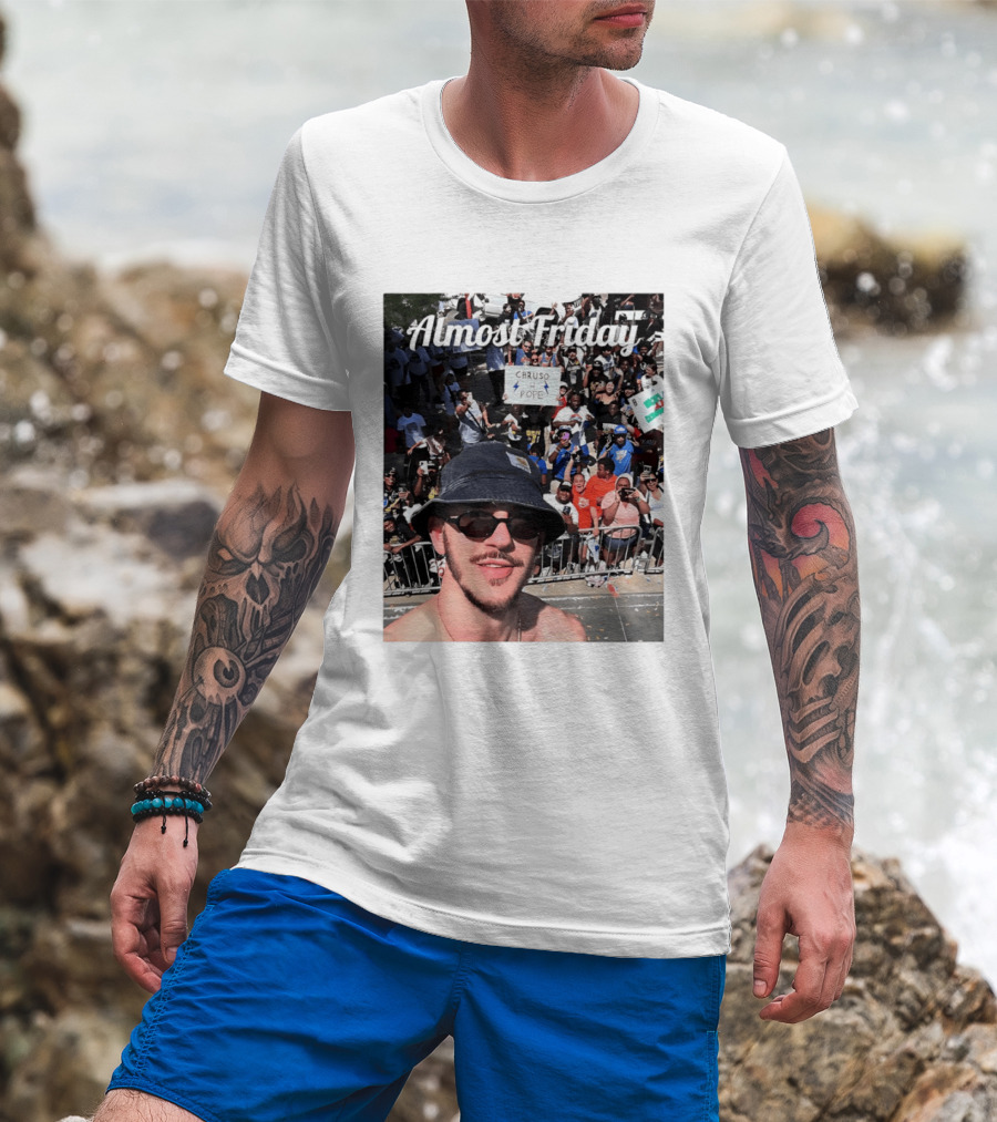 Almost Friday Caruso 4 Pope Crowd Celebration T-Shirt
