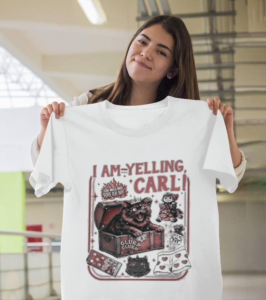 I Am Yelling Carl Box Of Surprises T-Shirt