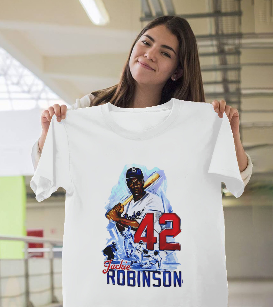 Jackie Robinson 42 Dodgers Baseball Legends T-Shirt