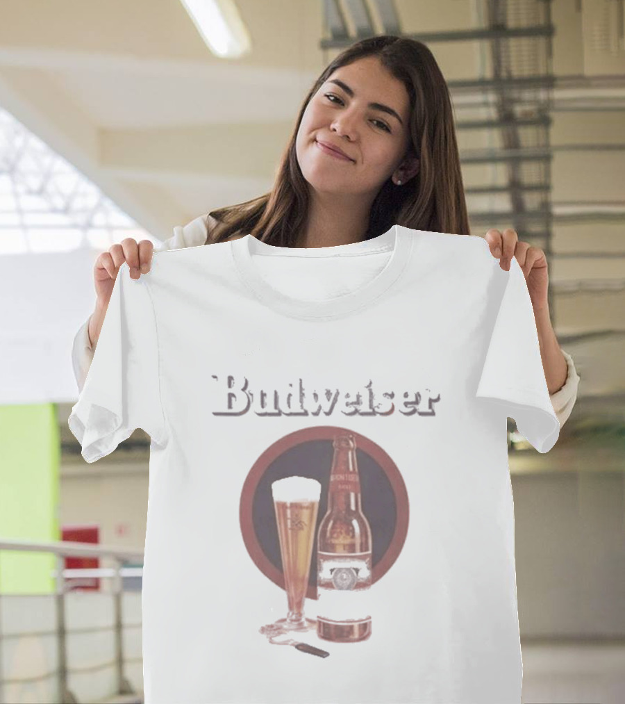 Ken Griffey Jr Budweiser Beer Bottle And Glass T-Shirt