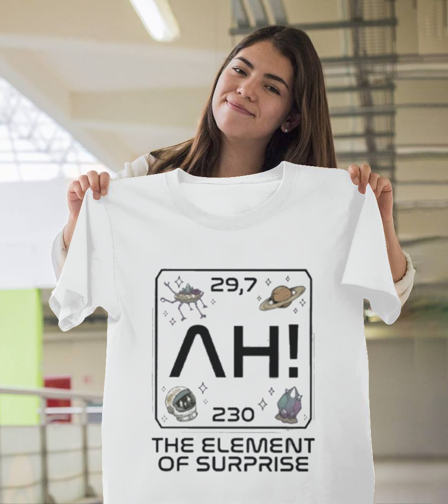 Project Hail Mary Ah Element 29.7 Surprise Sci Fi Space Novel 230 Saturn T-Shirt