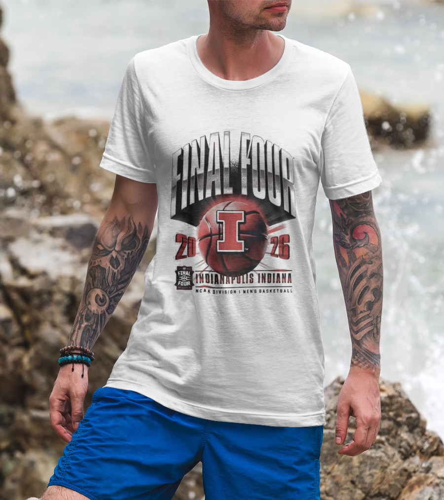 Rare Illinois Fighting Illini Final Four 2026 March Madness Basketball Tournament T-Shirt