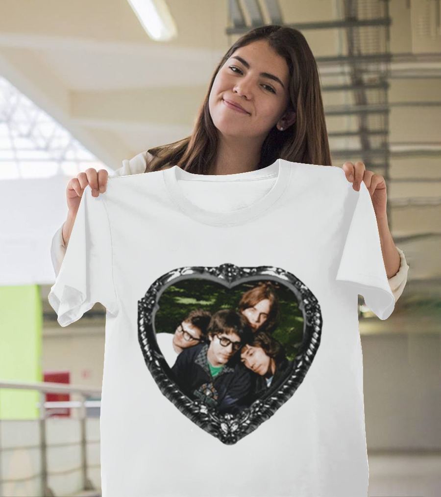 The Lazy Eyes Cheesy Love Songs Heartshape Group Photo Frame T-Shirt