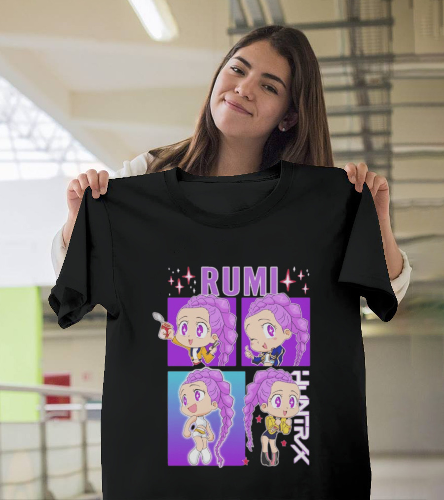 Rumi Kpop Huntrx Demon Hunters Cute Chibi Characters T-Shirt