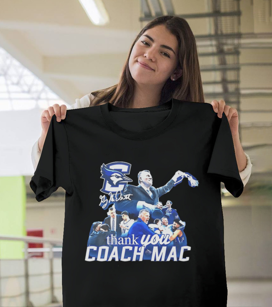 Thank You Coach Mac Creighton Bluejays Basketball T-Shirt