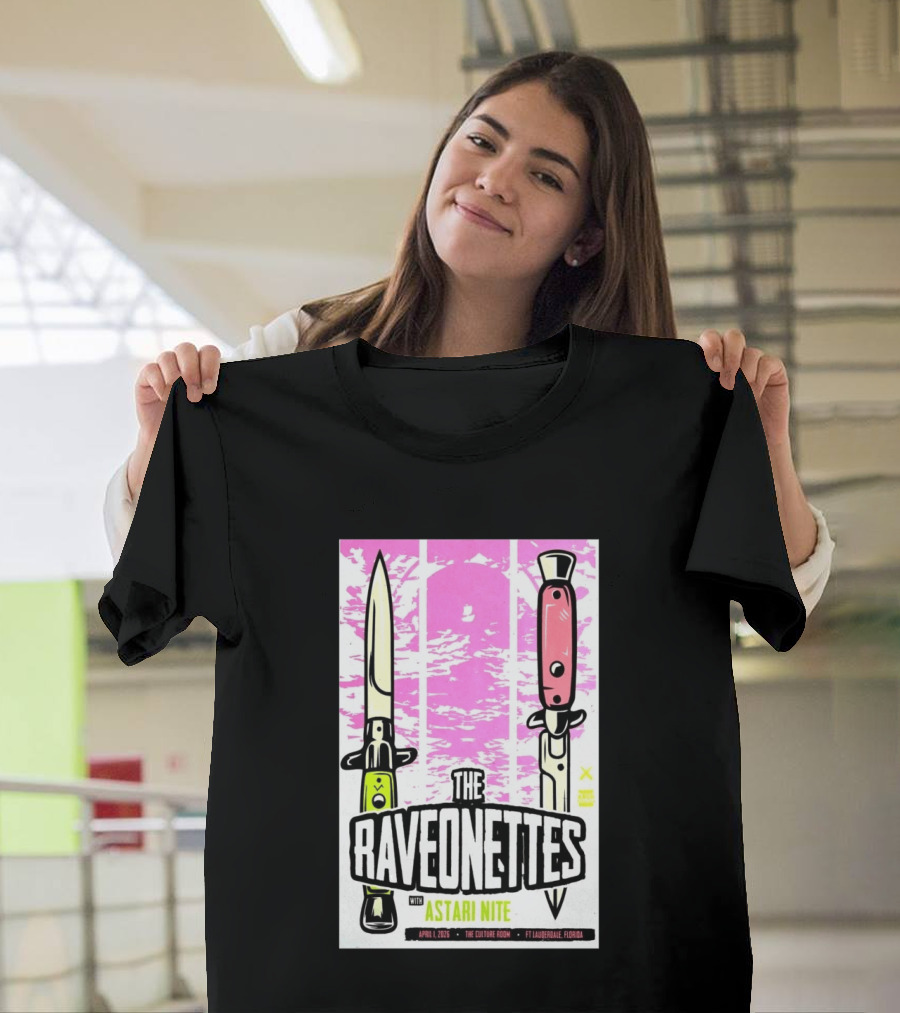 Raveonettes Astari Nite April 1 2026 Ft Lauderdale Culture Room T-Shirt