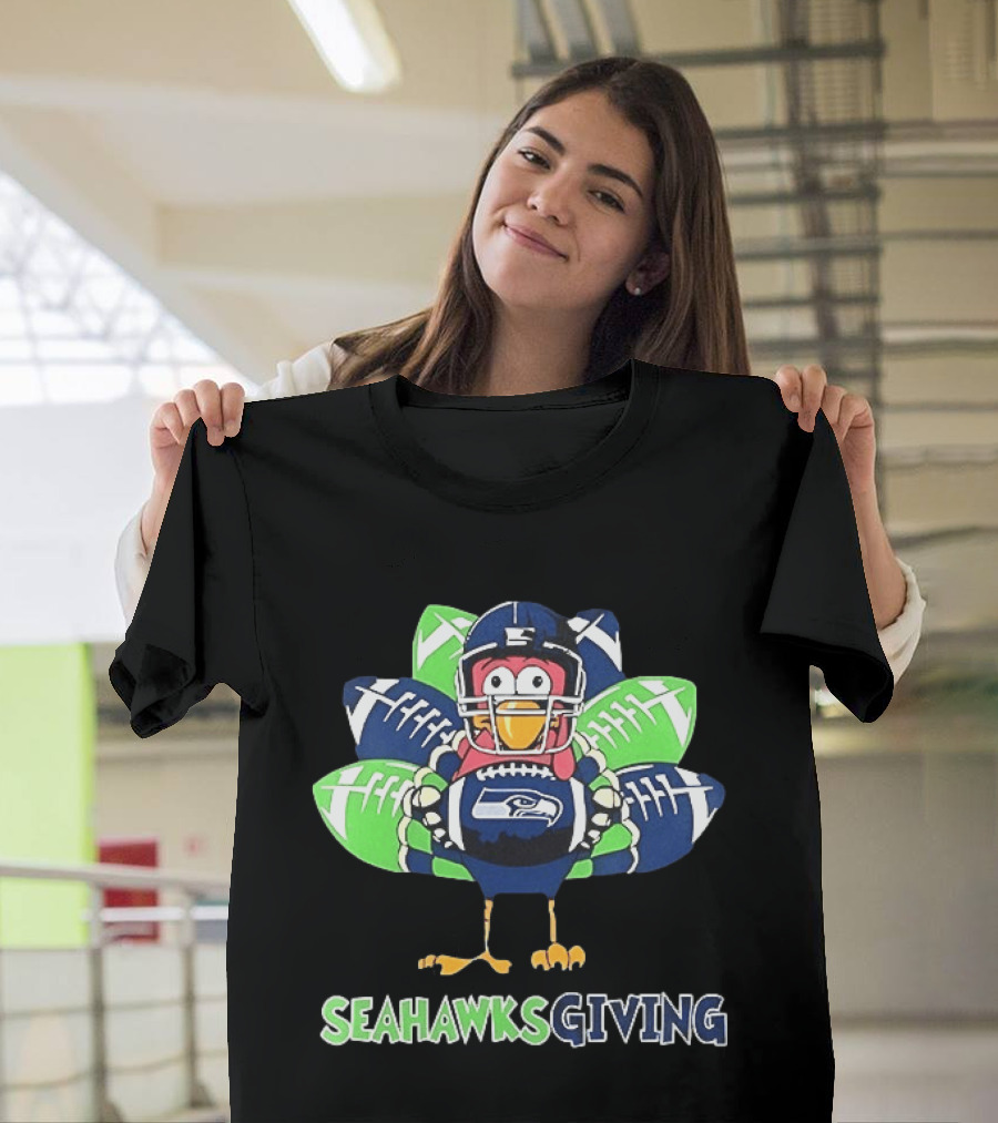 Seahawksgiving Turkey Seattle Seahawks Football Thanksgiving 2025 T-Shirt