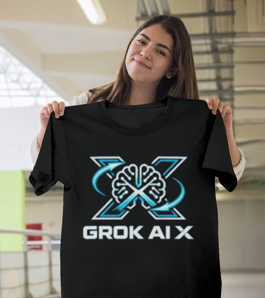 Grok AI X Brain And Arrows T-Shirt