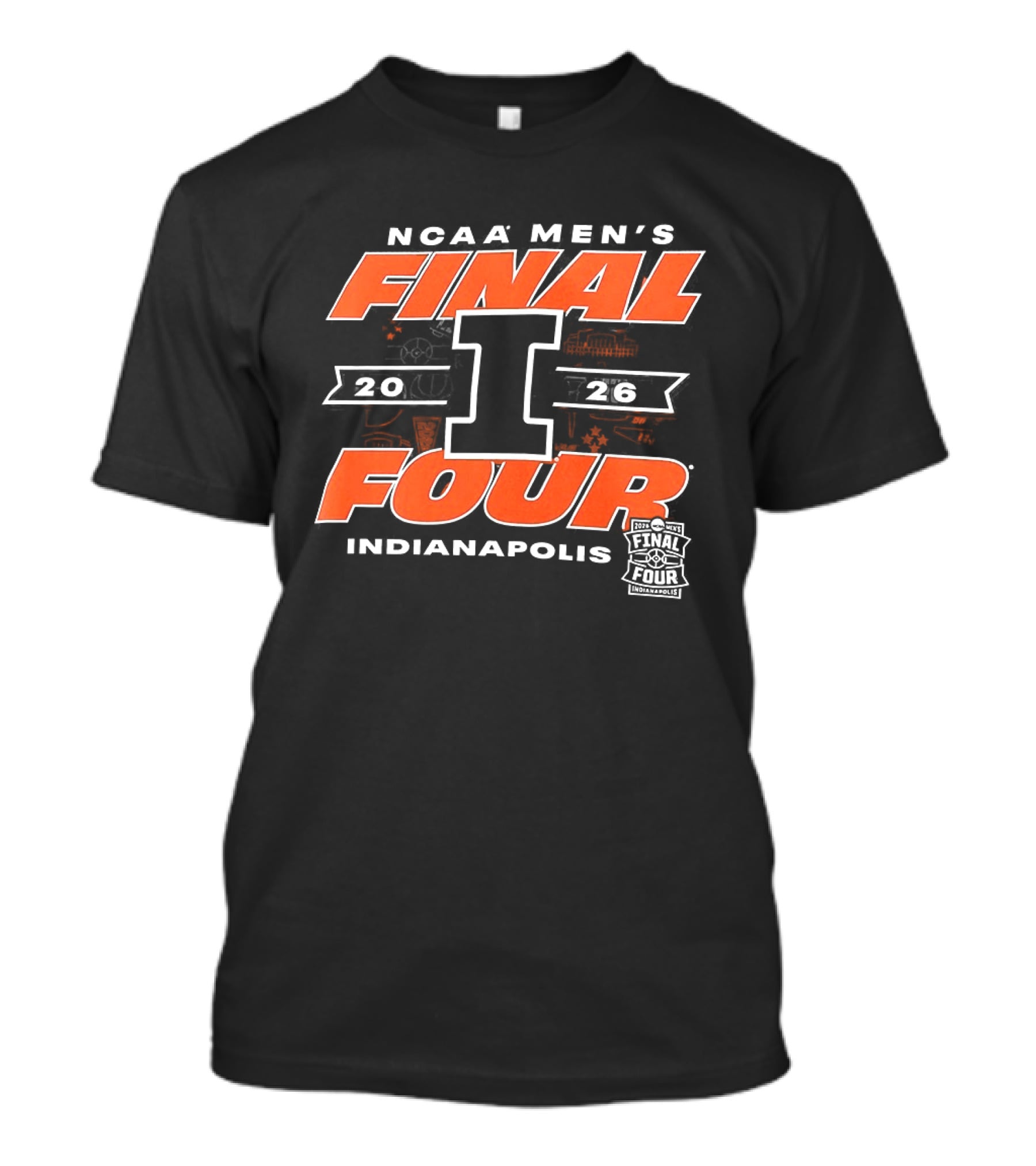 NCAA Men's Final Four 2026 Illinois Fighting Illini Indianapolis Basketball T-Shirt