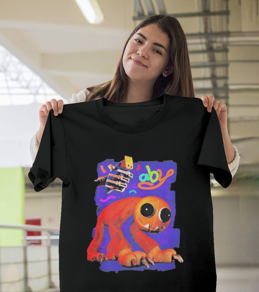 April Fools Shaved Yarnaby Aby Colorful Monster Orange Creature T-Shirt