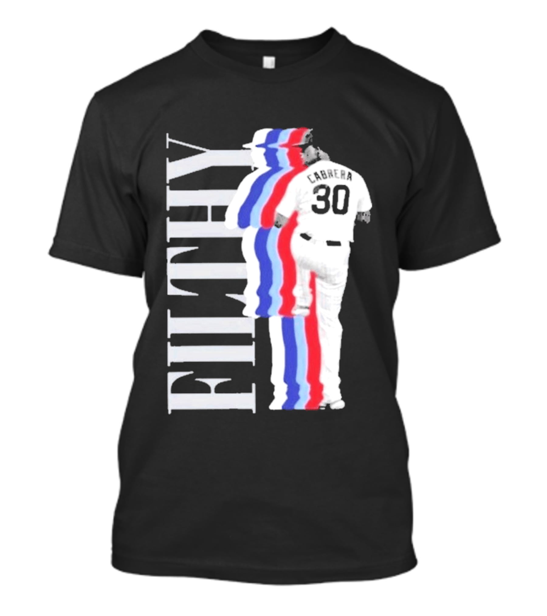 Obvious Edward Cabrera Filthy 30 Red Blue Streak Baseball T-Shirt