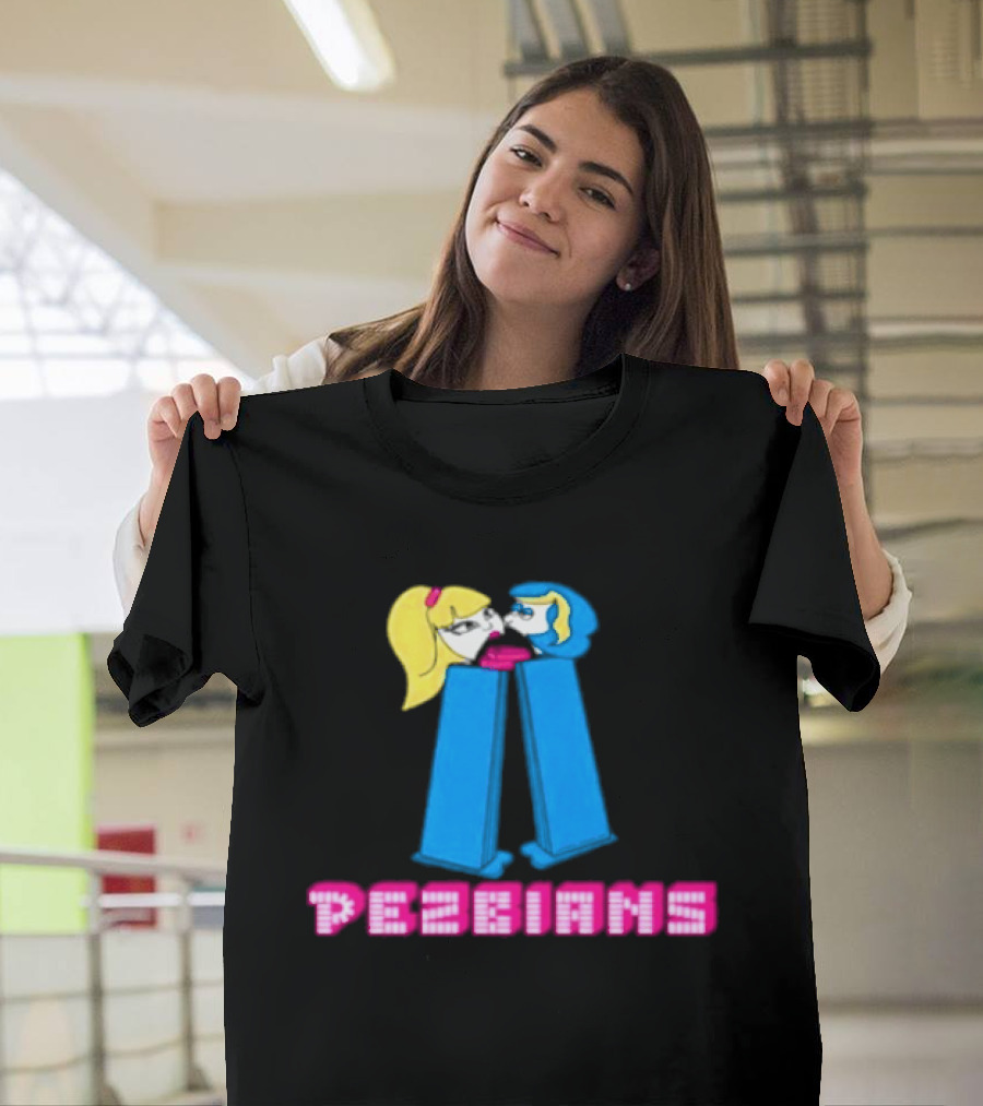 Pezbians Pez Dispenser Parody Retro Humor Kissing T-Shirt