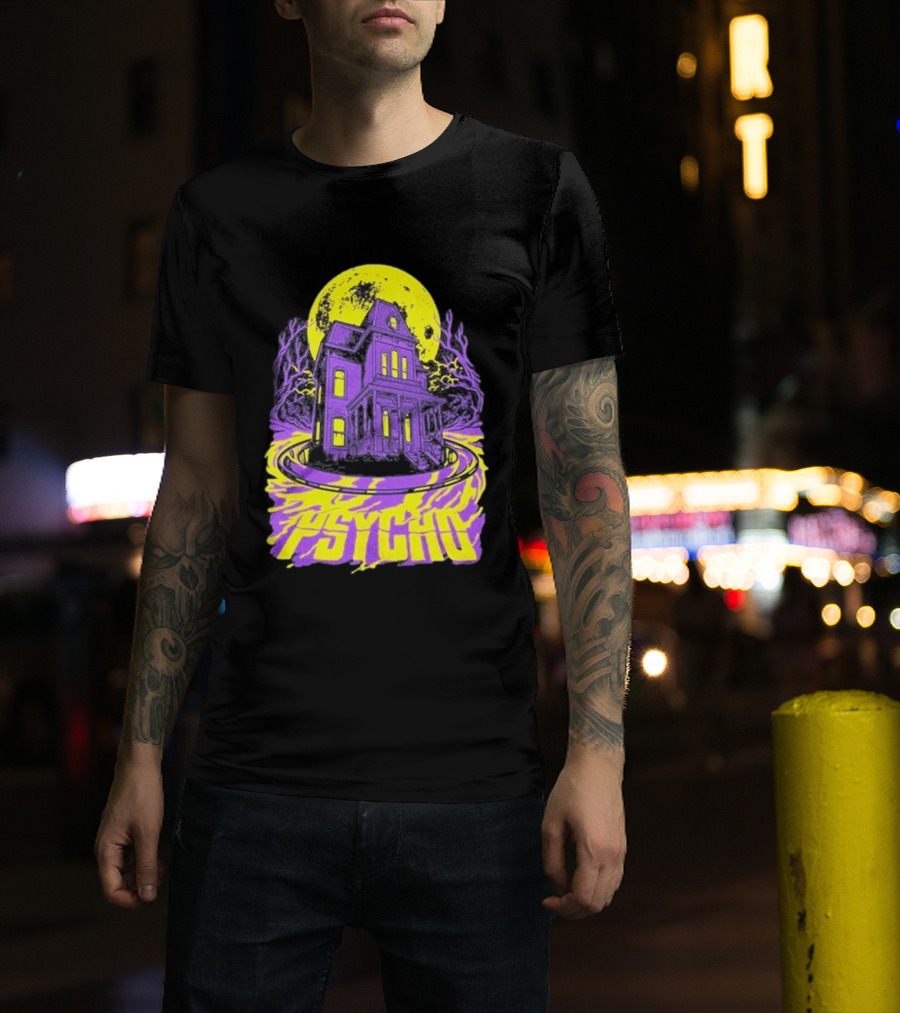 Psycho Forever Haunted House Neon Moon T-Shirt