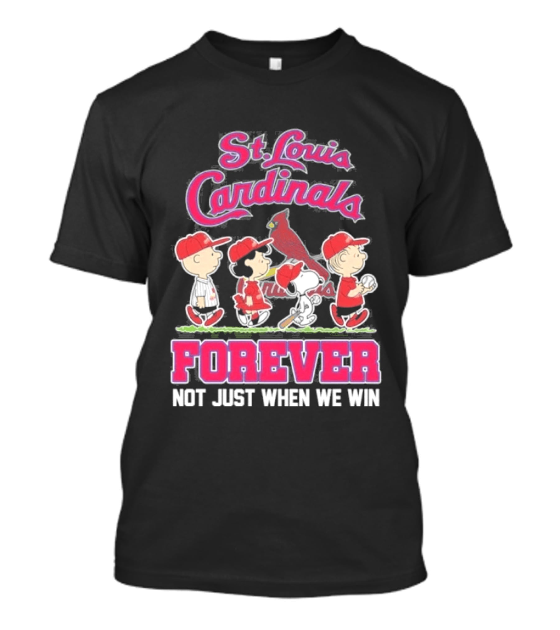 St Louis Cardinals Peanuts Characters Forever Not Just When We Win T-Shirt