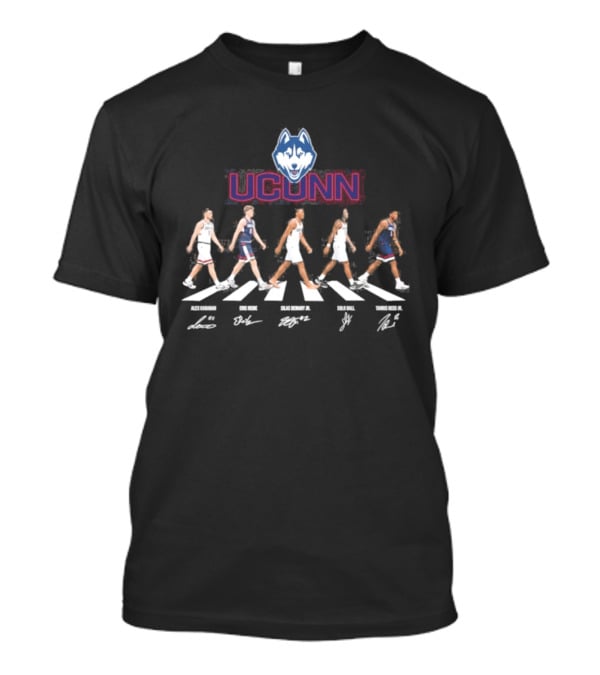 UConn Men's Basketball Abbey Road NCAA Tournament Player Signatures T-Shirt