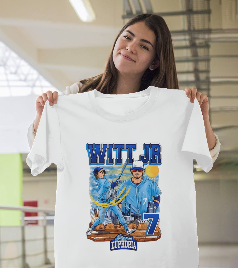 Witt Jr Kansas City Royals Planet Euphoria Baseball 7 T-Shirt