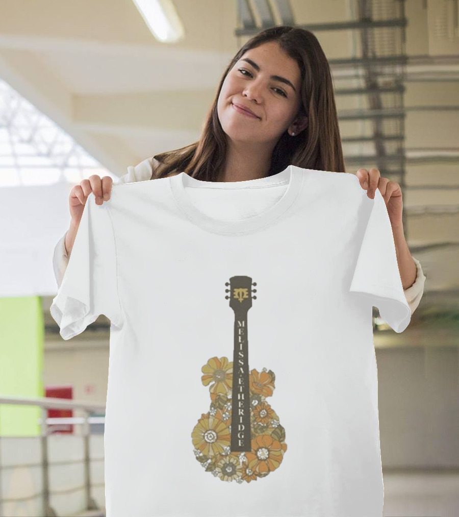 Melissa Etheridge Floral Guitar Art With Flowers T-Shirt