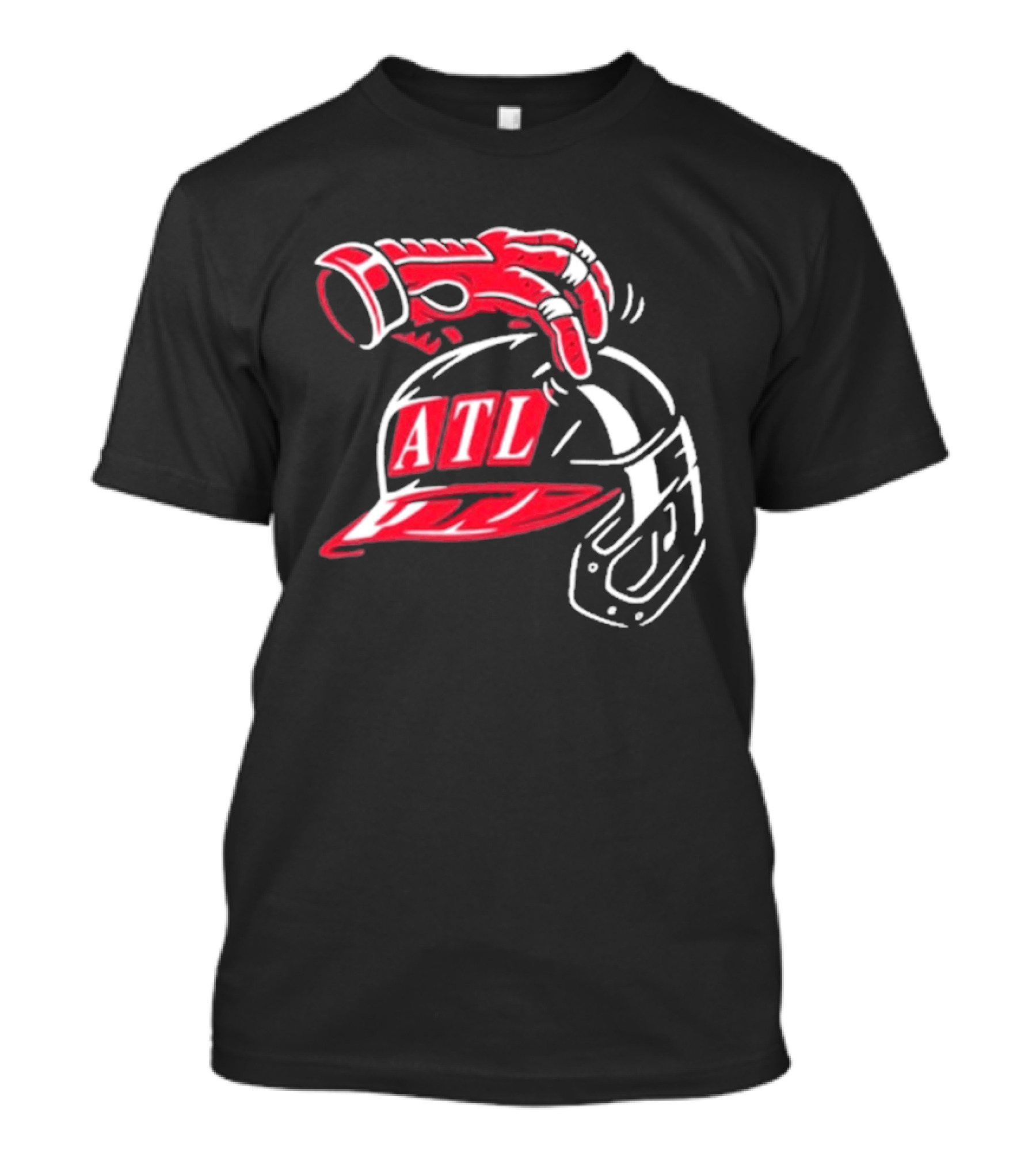 ATL Helmet Red Hand Scratch T-Shirt