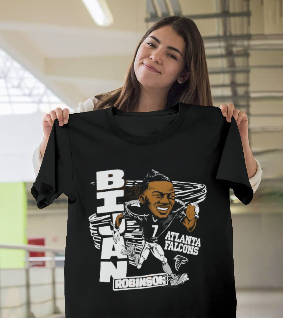 Bijan Robinson Atlanta Falcons Caricature 2025 T-Shirt