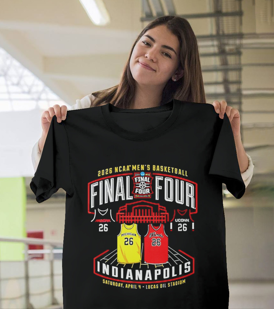 2026 NCAA Men's Basketball Final Four Indianapolis Lucas Oil Stadium Jerseys T-Shirt