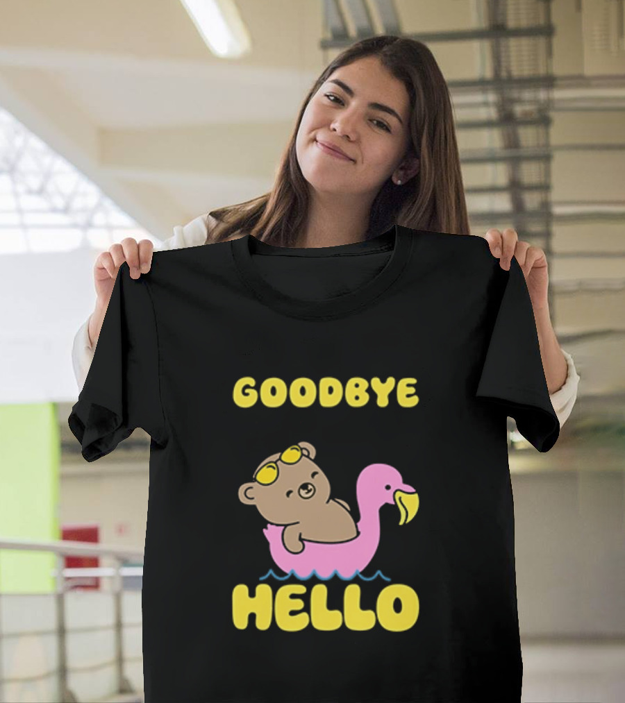 Goodbye Seasonal Depression Hello Body Dysmorphia Bear On Flamingo 2026 T-Shirt