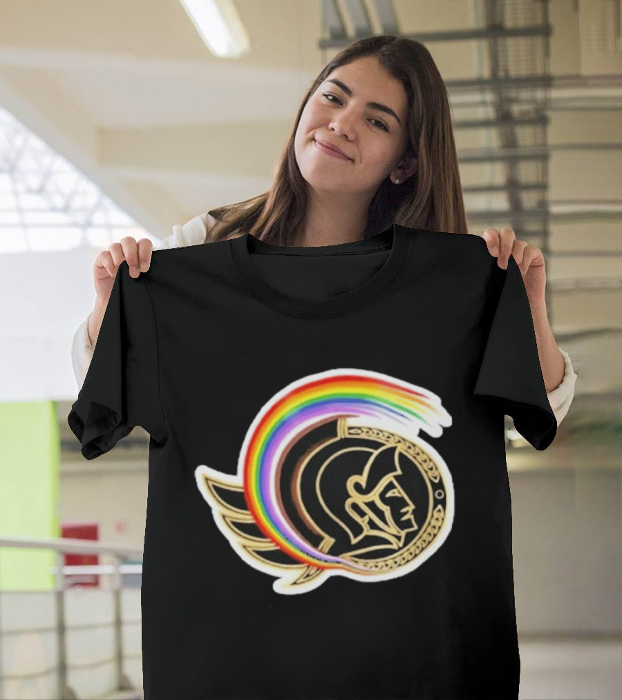 Rachel Reid Ottawa Senators Pride Night Rainbow T-Shirt