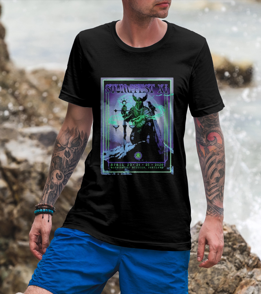 Stumpfest XI Concert Tour April 23 24 25 2026 Mississippi Studios Portland Viking Raven Mythology T-Shirt