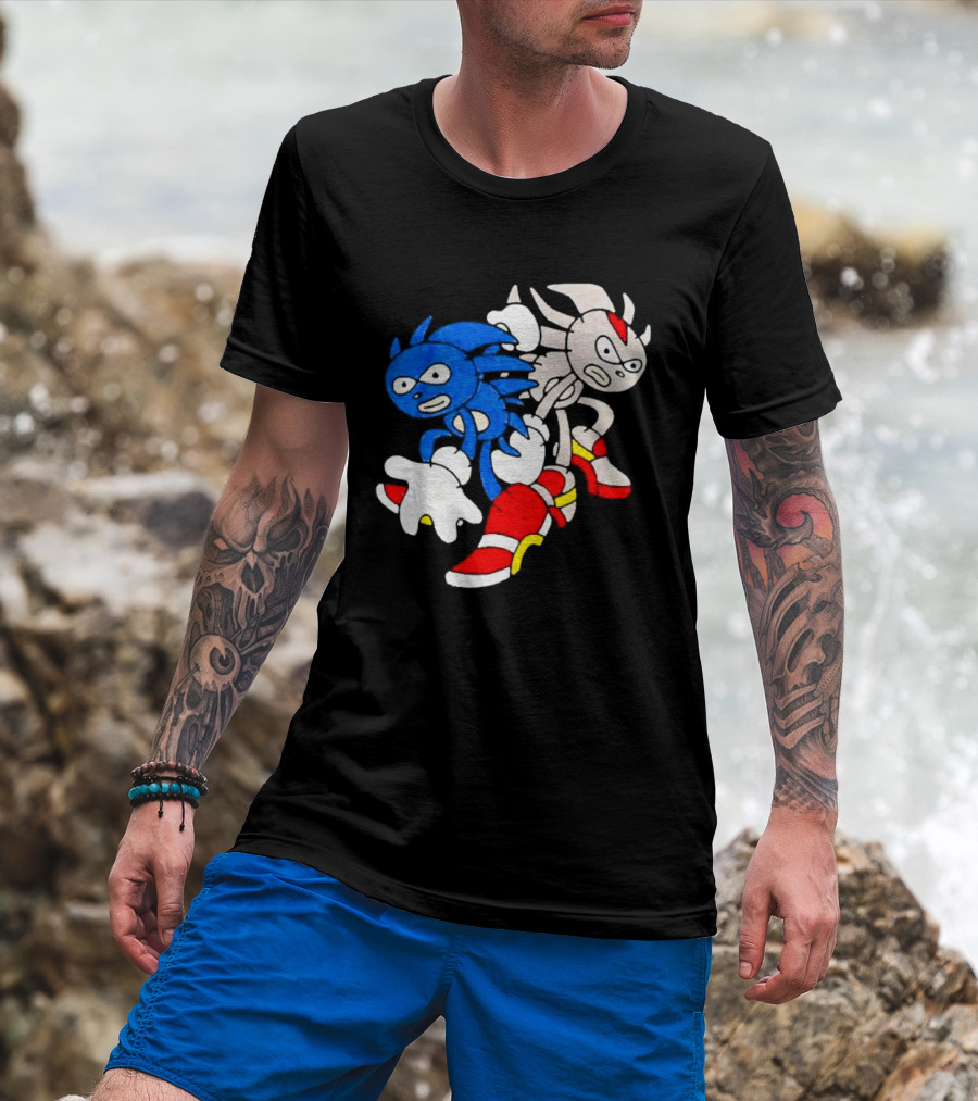 The Hedgehog Sanic And Shedew Adventure Meme Humor T-Shirt