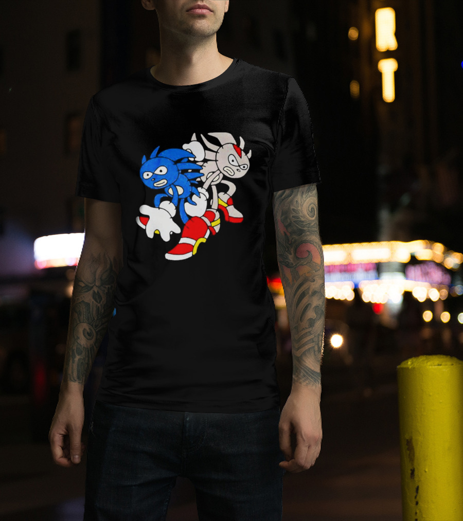 The Hedgehog Sanic And Shedew Adventure Meme Humor T-Shirt