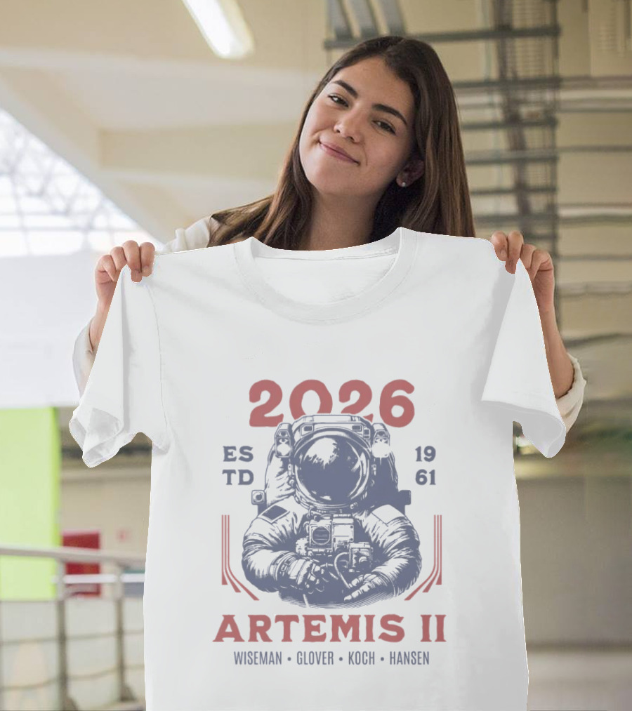 2026 Artemis II Lunar Mission Wiseman Glover Koch Hansen 1961 EST TD T-Shirt