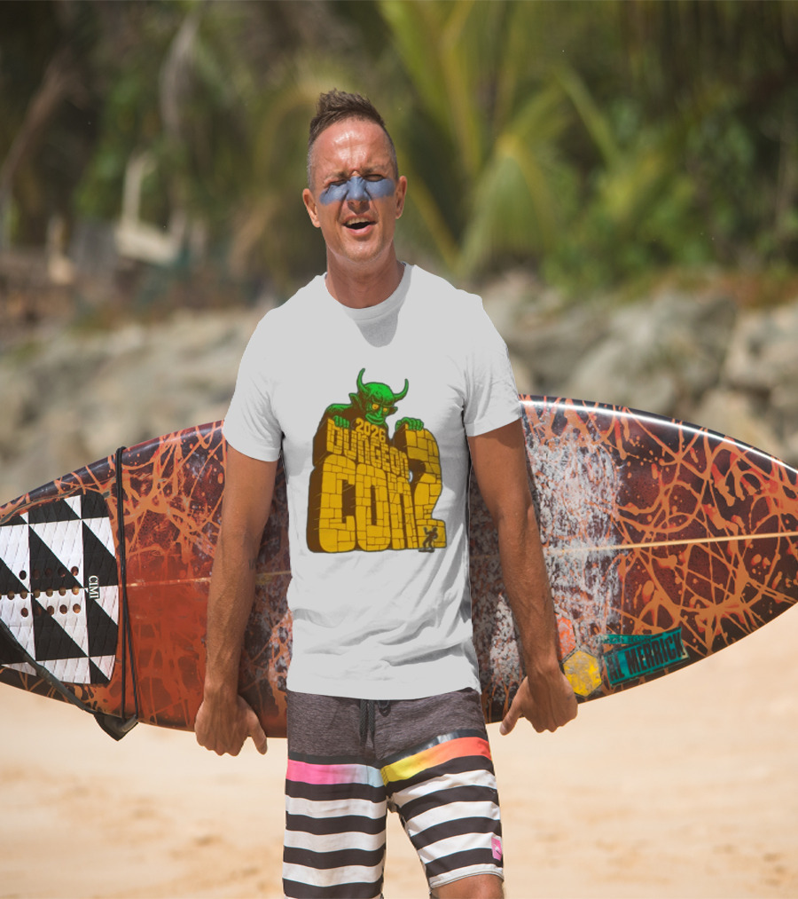 2026 Dungeon Con 2 Goodman Games Logo Green Monster T-Shirt