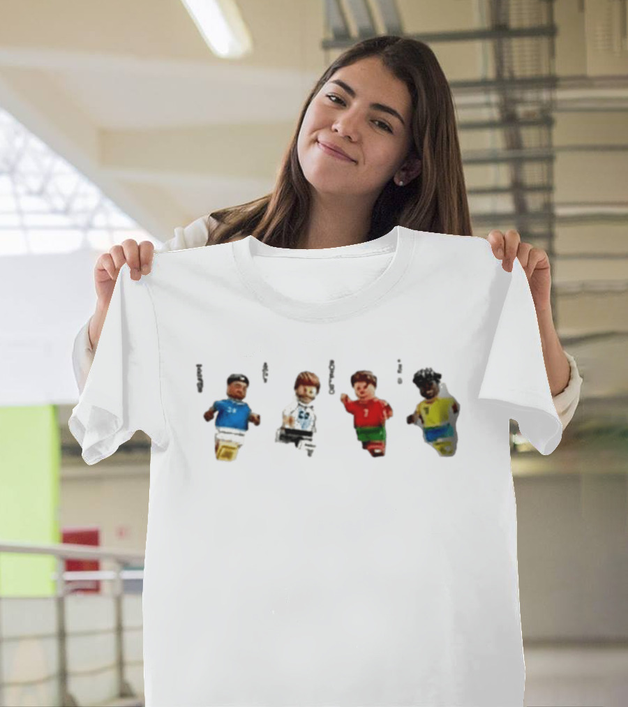 LEGO Football Legends FIFA World Cup 2026 Messi Ronaldo Mbappé Vinicius Junior Mini Figures T-Shirt