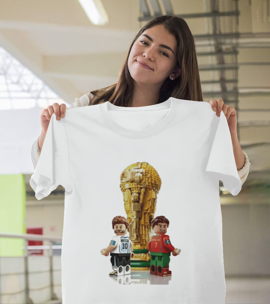LEGO Football Legends Messi Ronaldo FIFA World Cup 2026 Mini Figures T-Shirt