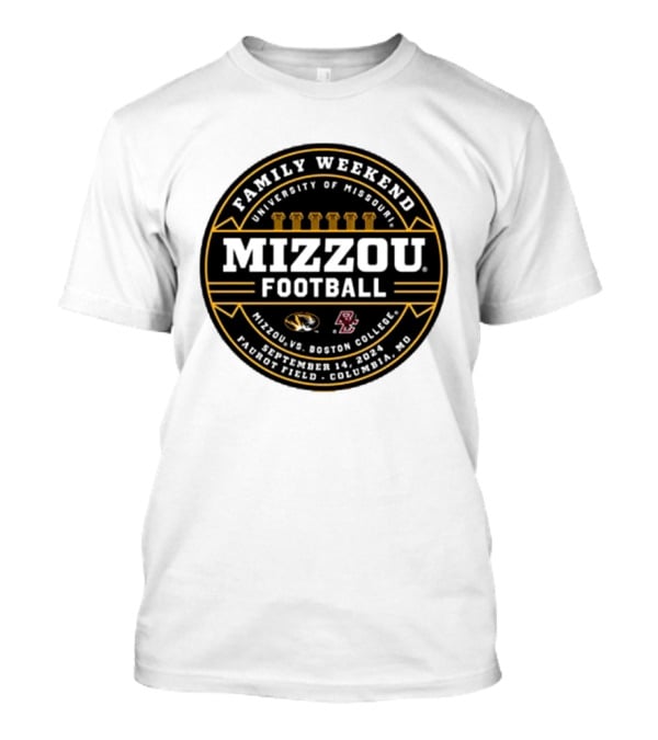 Family Weekend University Of Missouri Mizzou Football Vs Boston College September 14 2024 Faurot Field Columbia MO T-Shirt