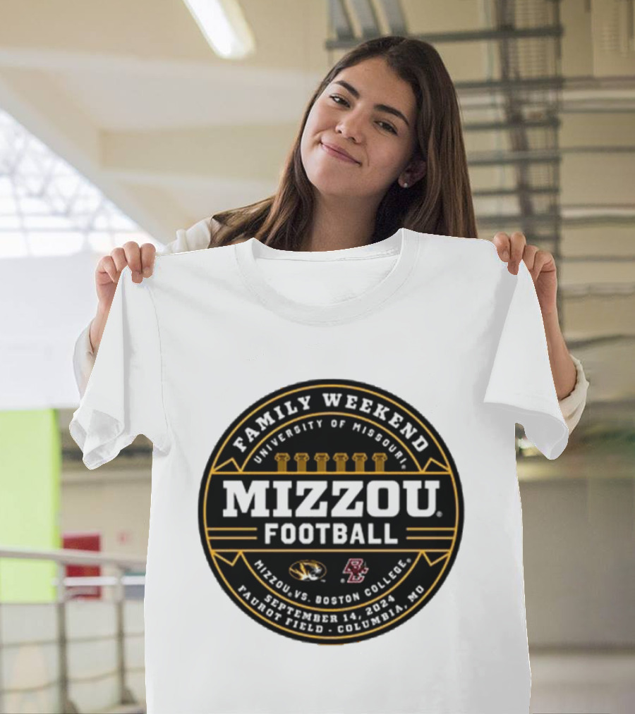 Family Weekend University Of Missouri Mizzou Football Vs Boston College September 14 2024 Faurot Field Columbia MO T-Shirt