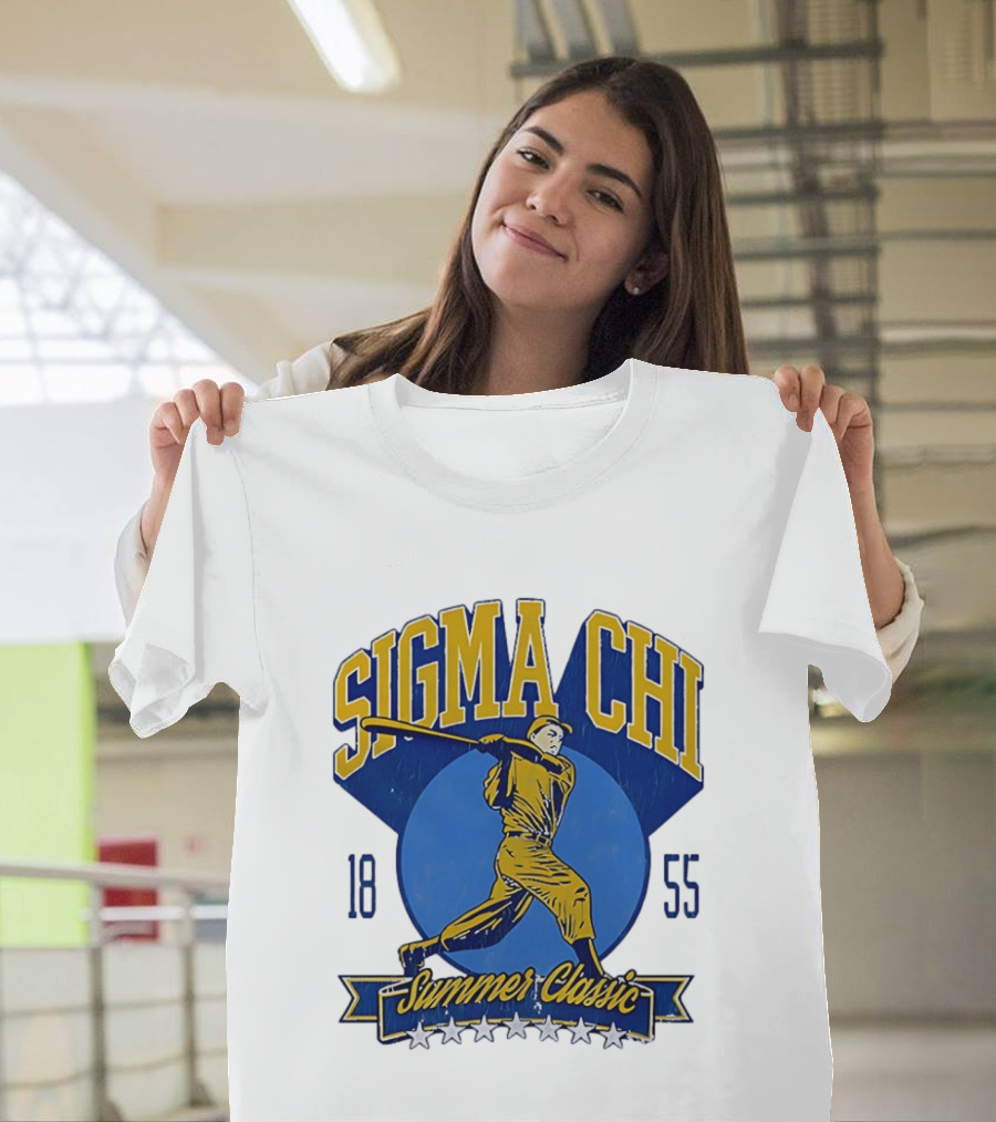 Sigma Chi Baseball Player Summer Classic 1855 T-Shirt
