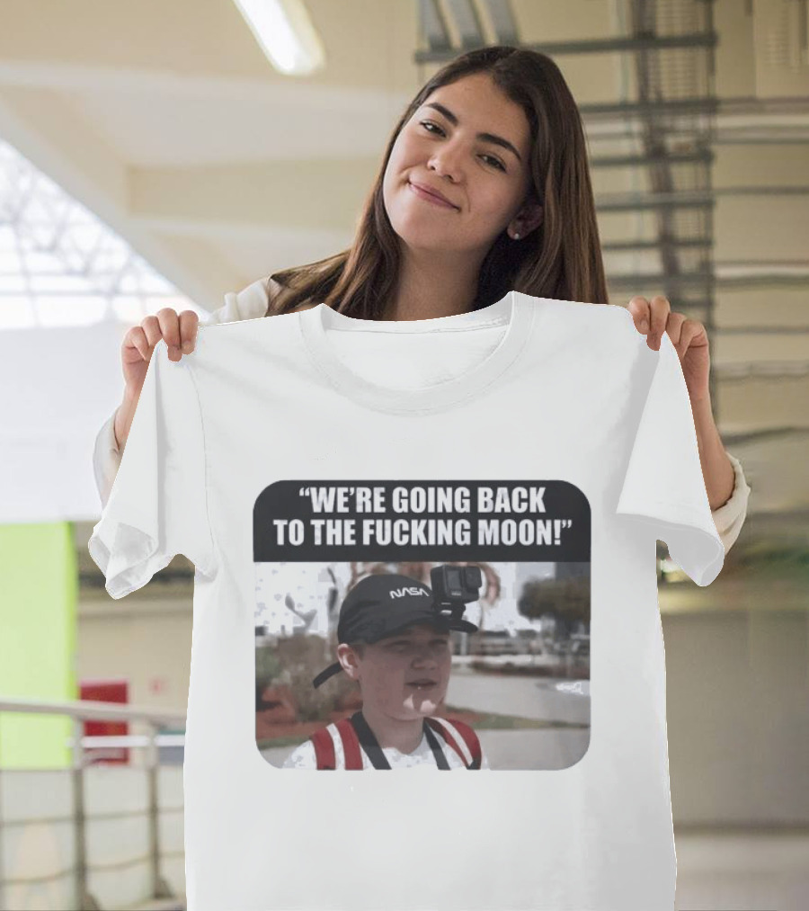 NASA Astronaut Moon Mission Humor With GoPro Mount T-Shirt
