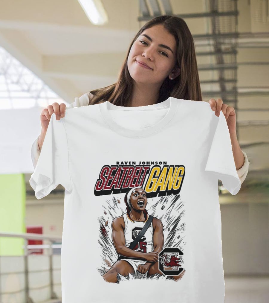 Raven Johnson Seatbelt Gang South Carolina Gamecocks Basketball T-Shirt