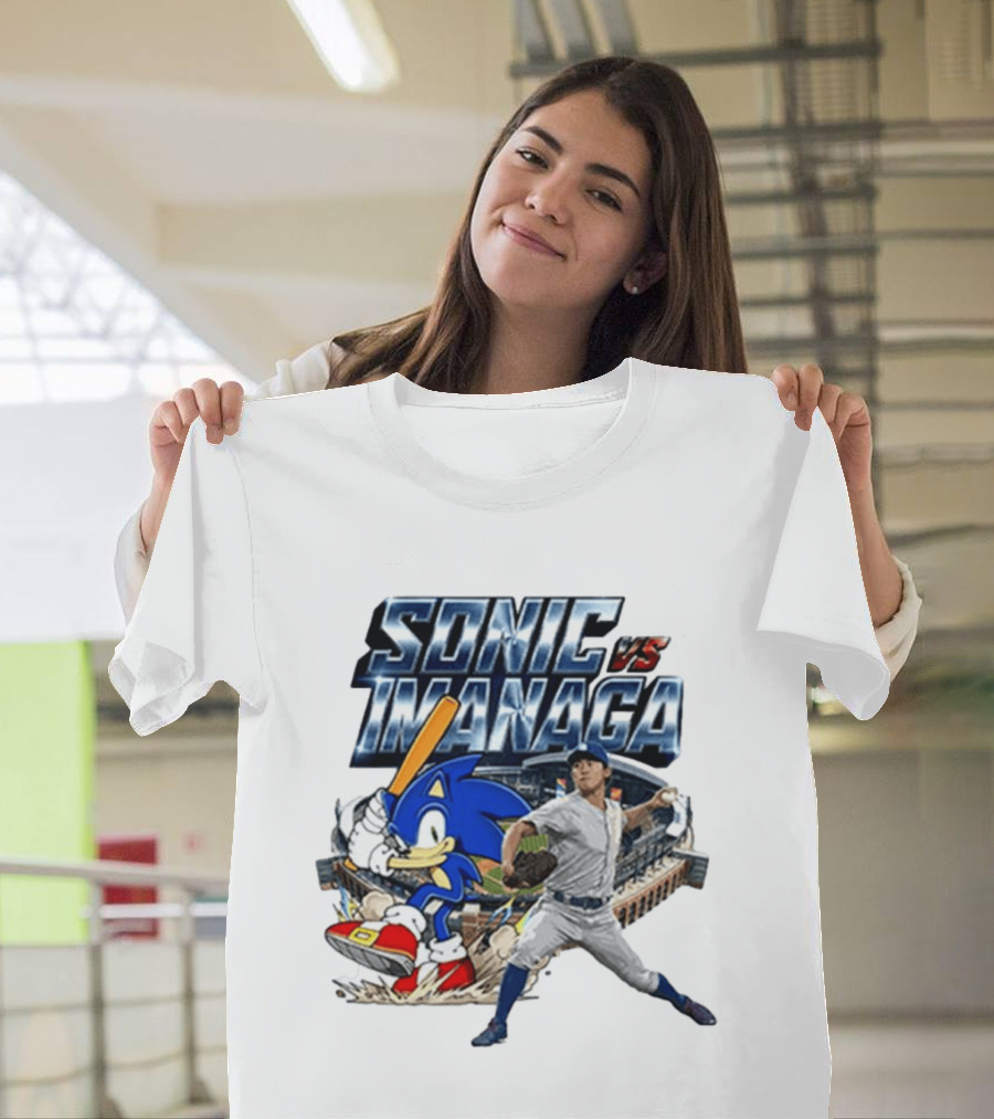 Sonic Vs Imanaga MLB Players Stadium Hedgehog Shota T-Shirt