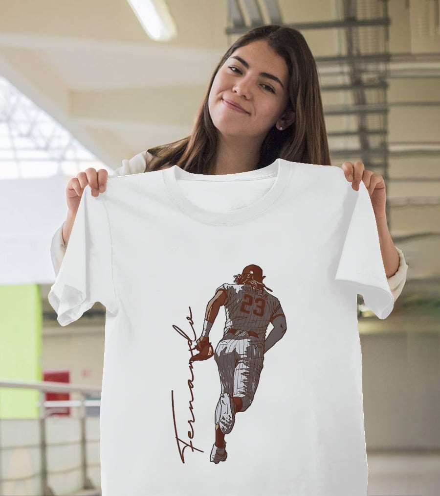 Fernando Tatis Jr. 23 San Diego Padres Baseball Ink Drawing T-Shirt